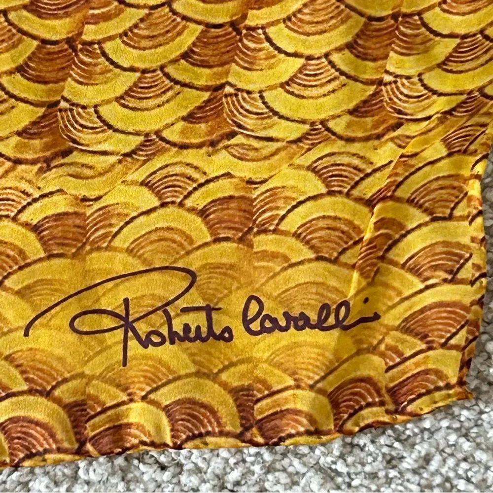 NWT Roberto Cavalli‎ 100% Silk Scarf